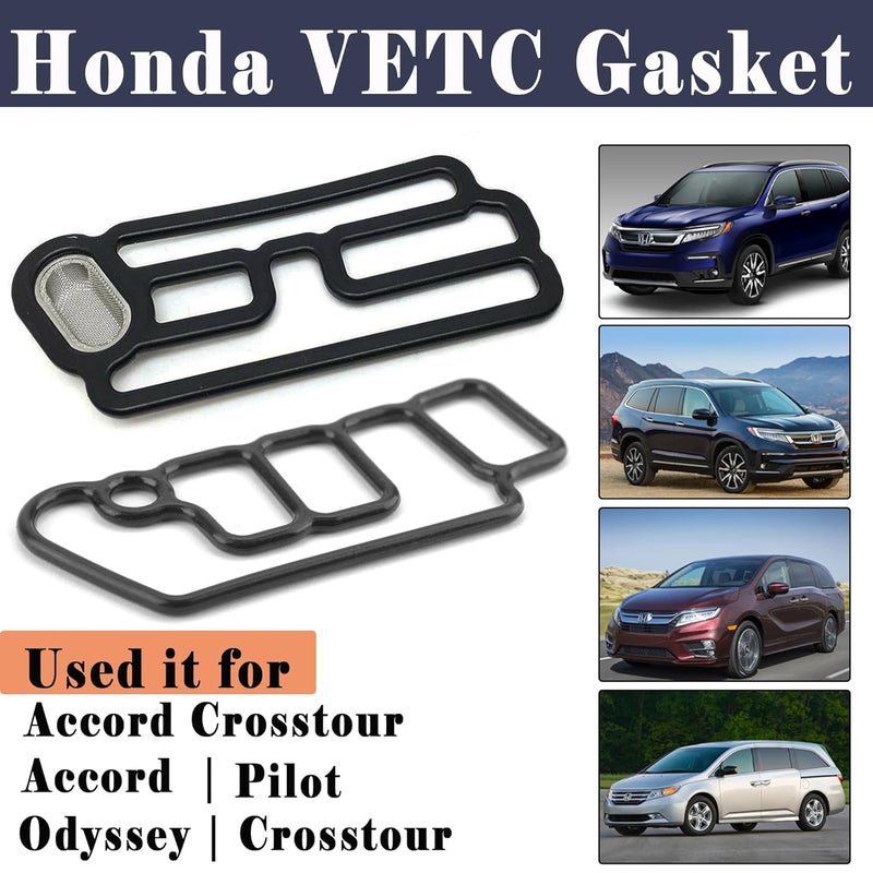 Danbojit Cylinder Head Solenoid Gasket Compatible with Honda Odyssey Vvt Gasket Compatible with Accord Pilot 15845R70A01 VTEC Gasket 15815-R70-A01 - Image 2